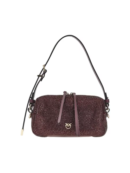 Torebka crossbody Pinko zamszowa czerwona