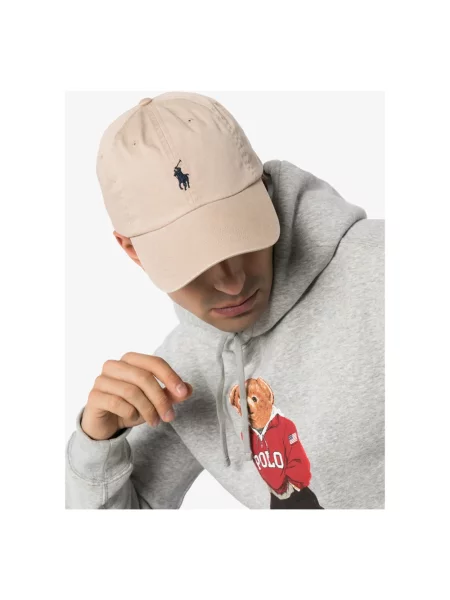 Czapka z daszkiem Polo Ralph Lauren z twillu beżowa