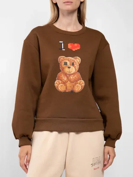 Світшот Just Before коричневий