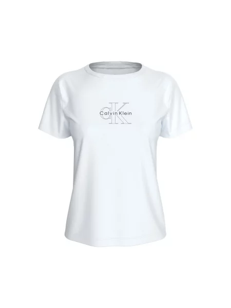 Klasična majica Calvin Klein Jeans bijela