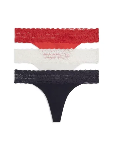 Tommy Hilfiger Underwear String bugyik tengerészkék / piros fehér
