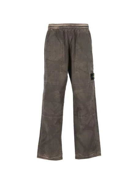 Pantaloni Stone Island cu strasuri maro