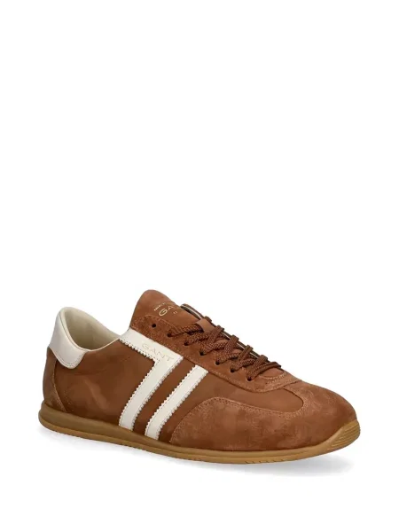 Ριγέ sneakers Gant σουέντ καφέ