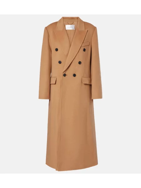 Palton Victoria Beckham de lână maro