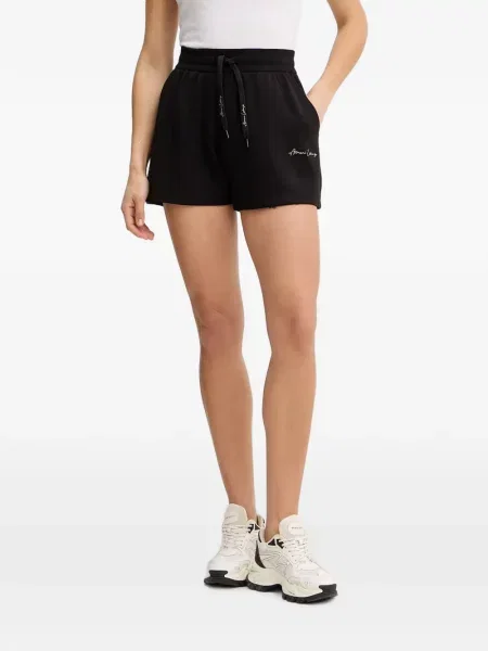 Pantaloni scurți Armani Exchange cu autograf cu cordon negru
