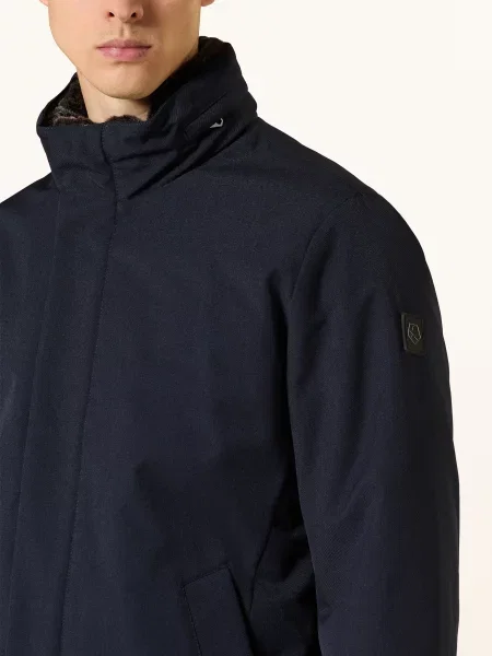 Milestone Parka Mslondon S Odnímatelným Lemem A Odnímatelnou Kapucí tmavě / černošedá modrá