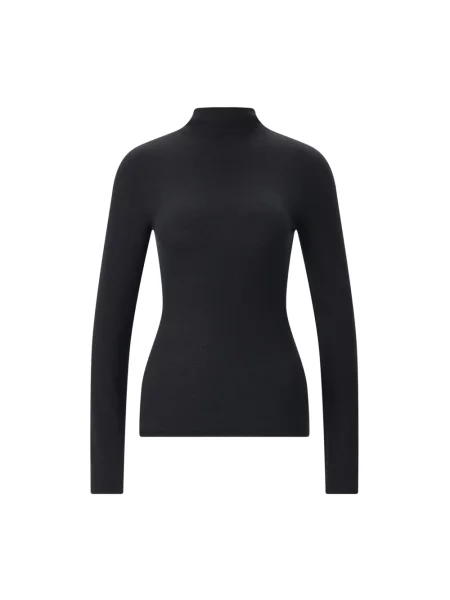 Sweter z golfem Almada z kaszmiru do golfa czarny