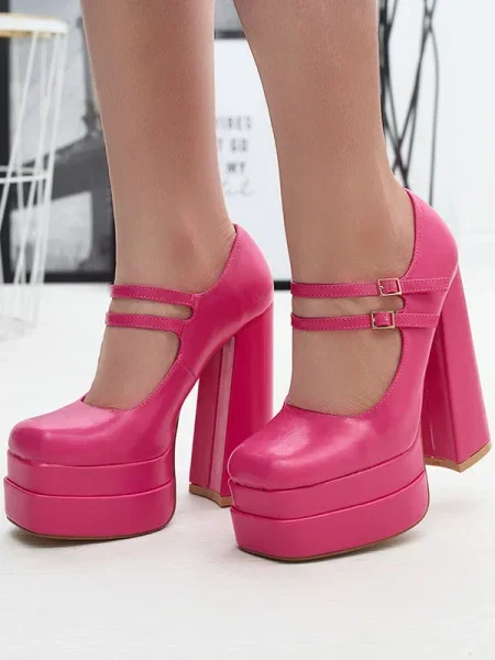 Pantofi cu toc Resti fucsie