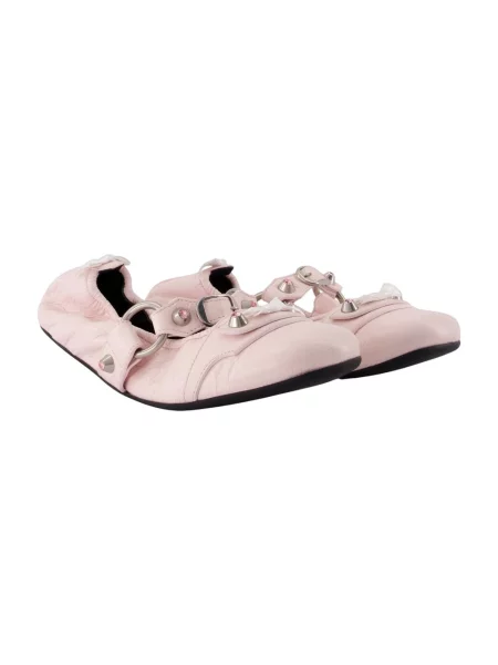 Balerinki Balenciaga skórzane różowe