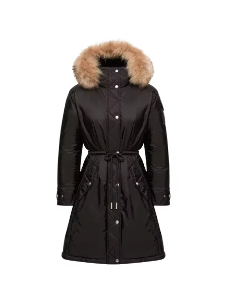 Pūkinė striukė Moncler juoda