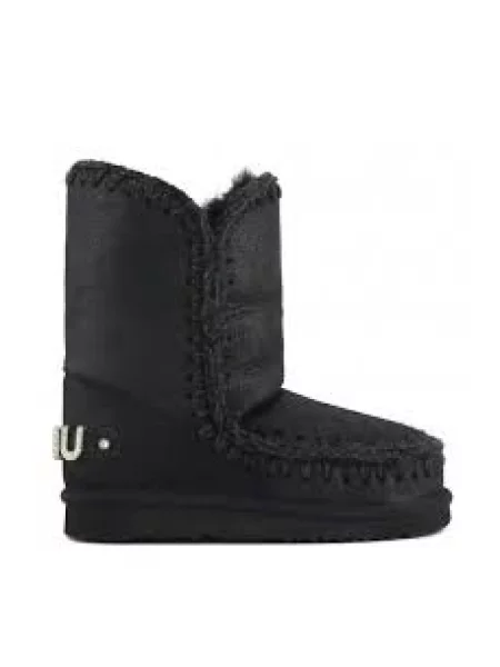 Buty do kostki Mou skórzane czarne