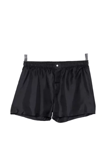 Pantaloni scurți Zegna de mătase negru