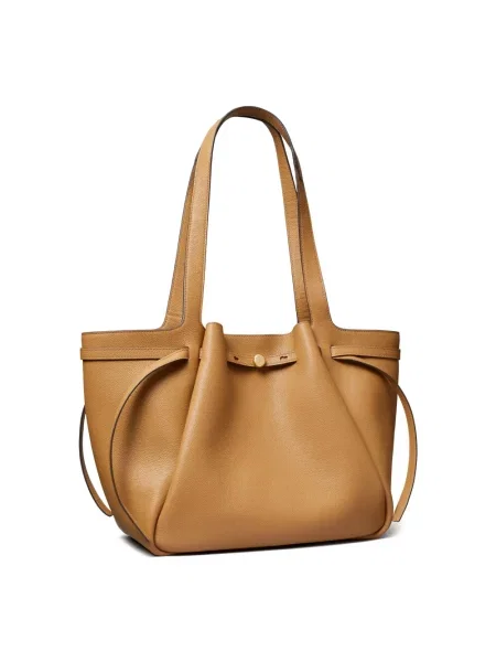 Tory Burch torebka skórzana Romy Tote beżowy