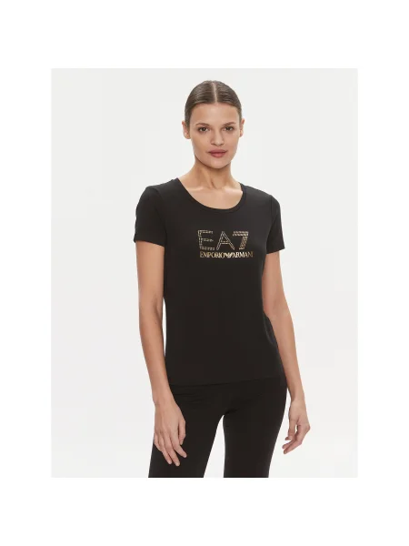 Emporio Armani Póló TJDQZ Skinny Fit fekete