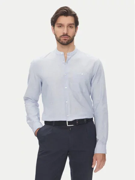 Pierre Cardin Koszula C6 Błękitny Modern Fit niebieska