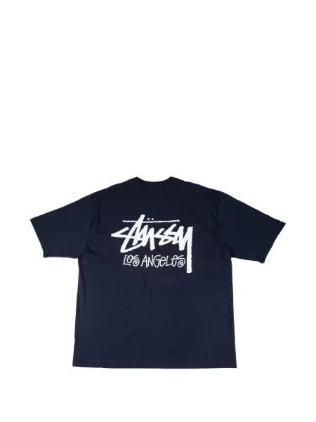Marškinėliai Stüssy apvaliu kaklu mėlyna