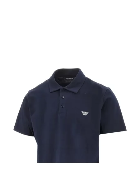 Polo Emporio Armani με κέντημα μπλε