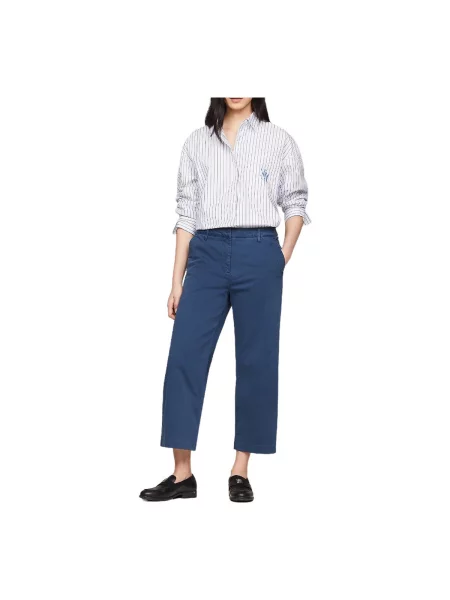 Pantaloni Tommy Hilfiger albastru