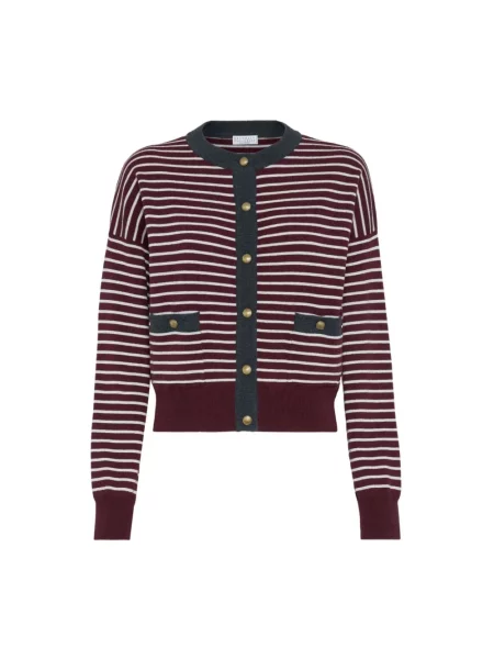 Kardigan Brunello Cucinelli brązowy