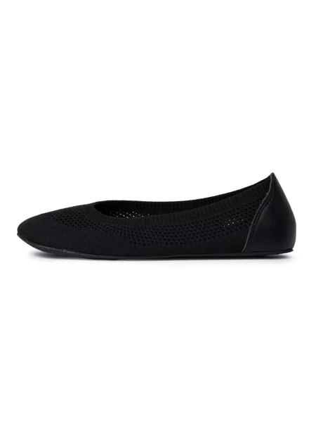 Ahinsa shoes Balerina Strick Softy Comfort' fekete