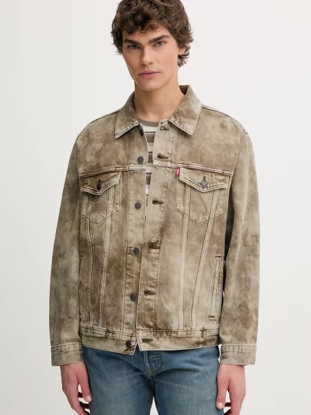 Levi's geacă jeans RELAXED FIT verde