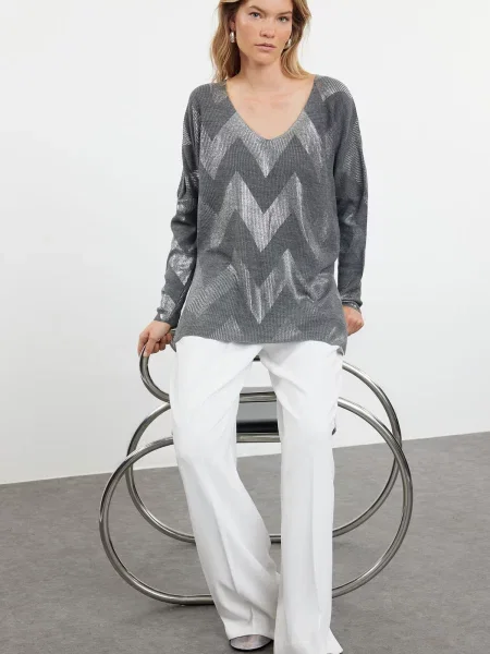 Pulover Trendyol gri