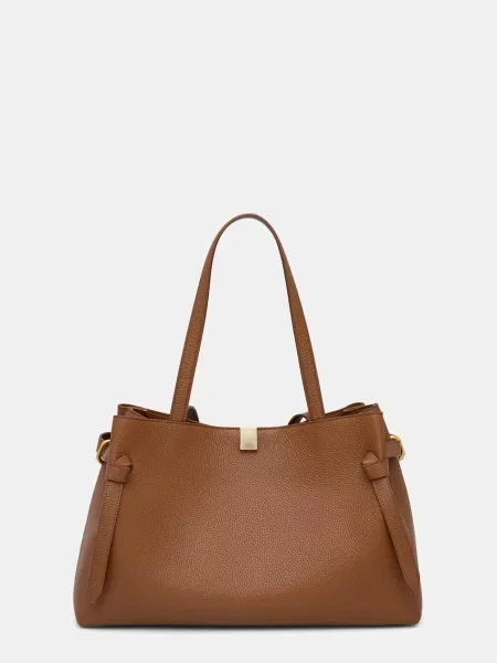Geantă shopper Yuzefi din piele maro