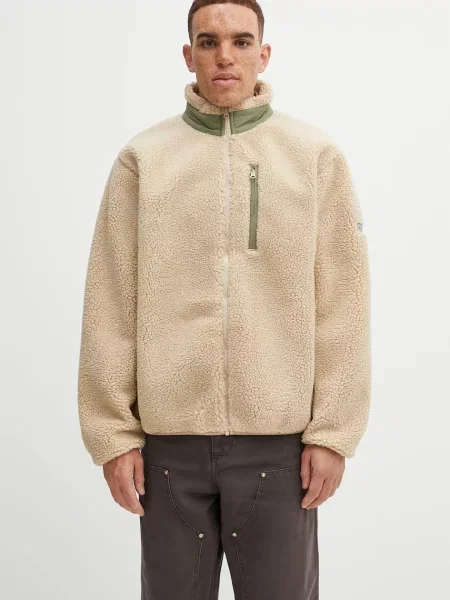 Dukserica od flisa No Problemo Through Fleece s uzorkom bež