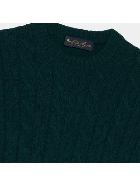 Sweter Brooks Brothers wełniany zielony
