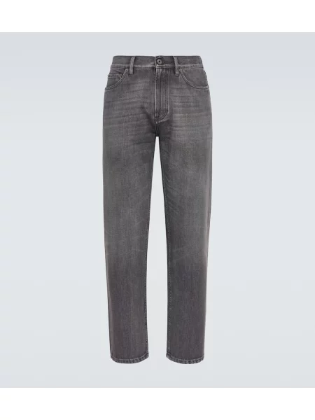 Blugi drepți Zegna gri