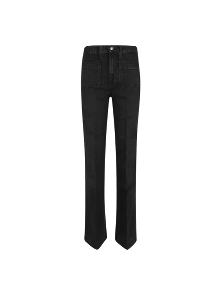 Jeansy 7 For All Mankind z naszywanymi kieszeniami czarne