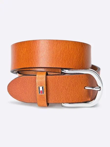 Tommy Hilfiger pasek skórzany czerwony