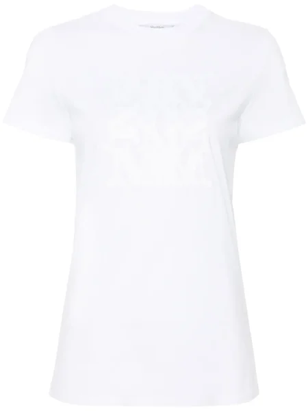 Tricou Max Mara cu broderie alb