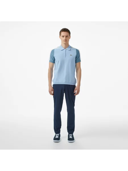 Поло Lacoste голубое