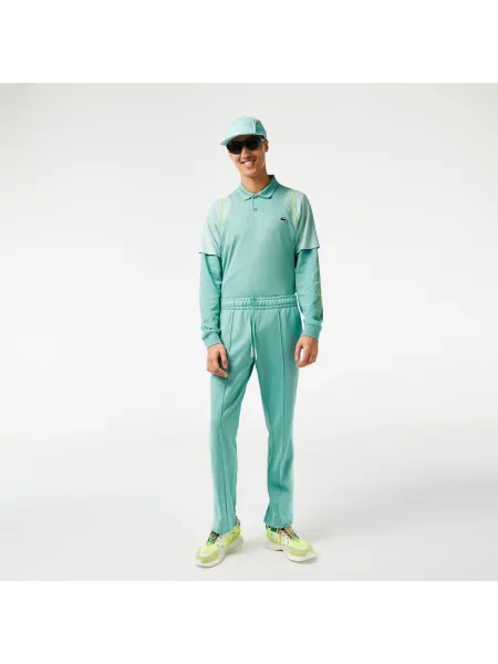 Lacoste Spodnie Dresowe O Regularnym Kroju Piqué zielone