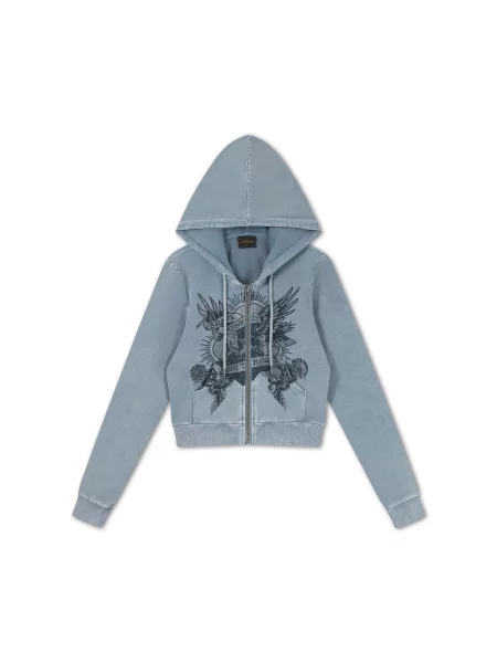 Ed Hardy Hanorac Stay True bleumarin / porumbel / argintiu albastru