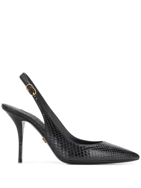 Pantofi cu toc Dolce & Gabbana slingback negru
