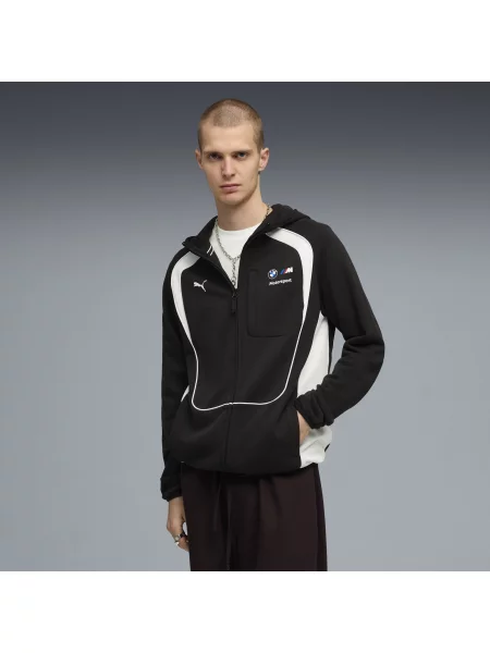 PUMA rozpinana bluza z kapturem BMW M MOTORSPORT Sportswear Akcesoria S czarny