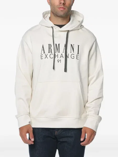 Hanorac cu glugă Armani Exchange cu imagine