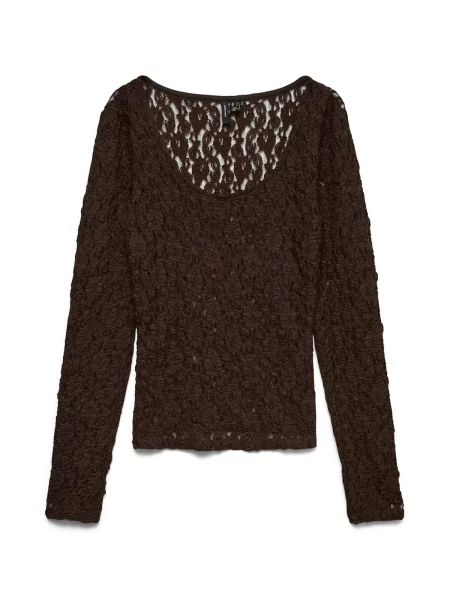 VERO MODA Top VMFlora închis maro