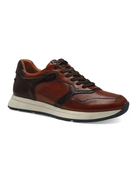 Sneakersy Tamaris skórzane brązowe