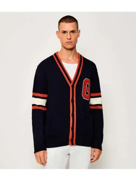 Gant Kardigán G-BADGE | Relaxed fit kék