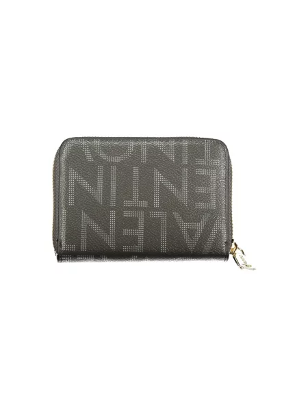 Lniany portfel Valentino Bags czarny