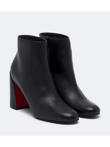 Kožené členkové čižmy Christian Louboutin čierna