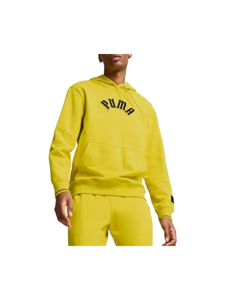Hanorac cu glugă copii Puma Yellow galben