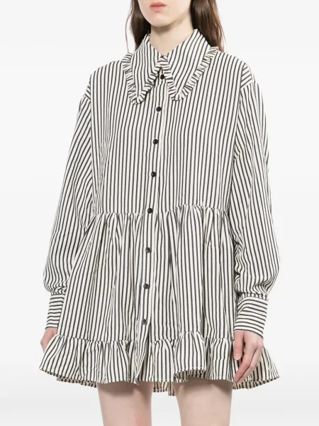 Prugasta haljina košulja The Ragged Priest bijela