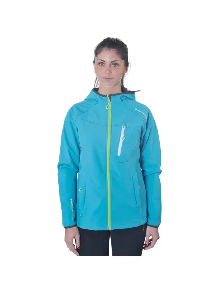 Geacă Peak Mountain softshell albastru