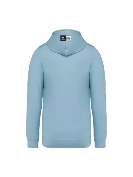 Bluza z kapturem zapinana na – męska/damska – ekologiczna niebieska niebieska