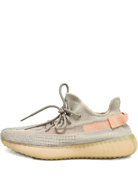Sneakerși Adidas Yeezy cu dungi tricotate gri