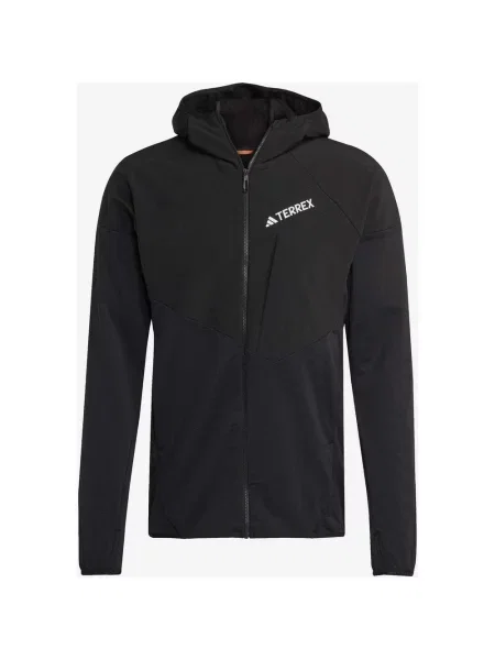 Bluza polarowa z kapturem adidas Terrex Techrock CLIMAWARM+ czysty XS czarna